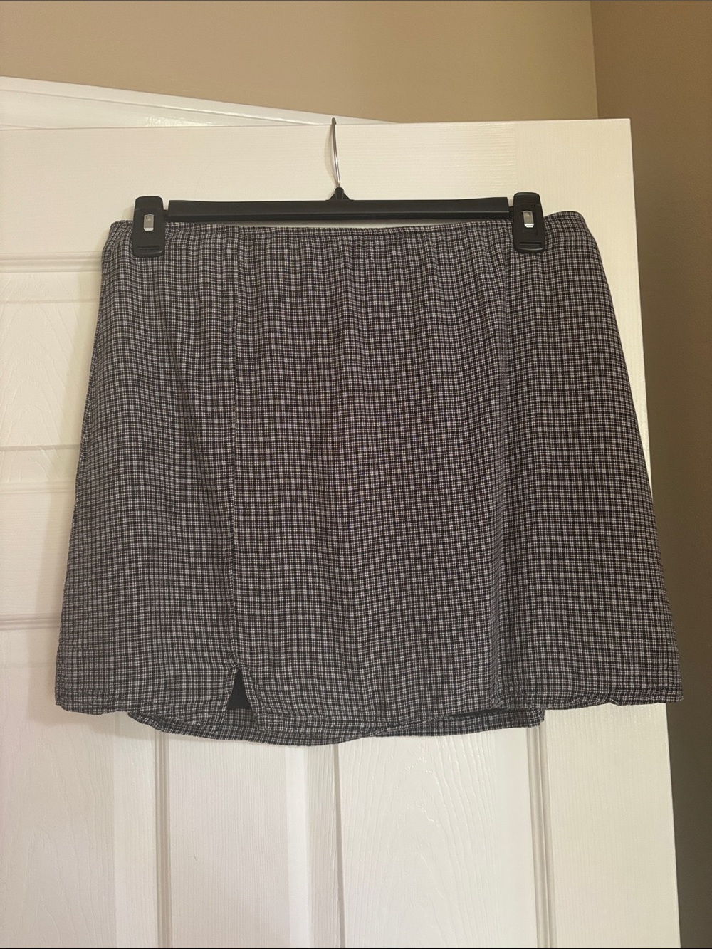 American Eagle Outfitters Black and White Mini Check Skirt